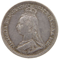 GREAT BRITAIN THREEPENCE 1891 Victoria 1837-1901 #t078 0349 - F. 3 Pence