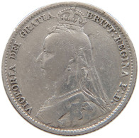 GREAT BRITAIN SIXPENCE 1891 Victoria 1837-1901 #t158 0393 - H. 6 Pence