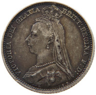 GREAT BRITAIN SIXPENCE 1890 Victoria 1837-1901 #t078 0181 - H. 6 Pence