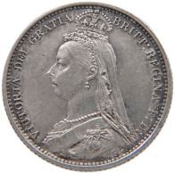 GREAT BRITAIN SIXPENCE 1887 Victoria 1837-1901 #t158 0391 - H. 6 Pence