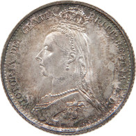 GREAT BRITAIN SIXPENCE 1887 Victoria 1837-1901 #t115 0401 - H. 6 Pence