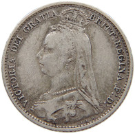 GREAT BRITAIN SIXPENCE 1892 Victoria 1837-1901 #t075 0399 - H. 6 Pence