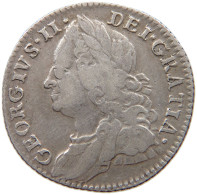 GREAT BRITAIN SIXPENCE 1757 George II. 1727-1760. #t082 0127 - G. 6 Pence