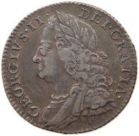 GREAT BRITAIN SIXPENCE 1757 George II. 1727-1760. #t138 0389 - G. 6 Pence