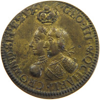 GREAT BRITAIN TOKEN 1761 GEORGE III. 1760-1820 CHARLOTTE TOKEN #c045 0121 - Altri & Non Classificati