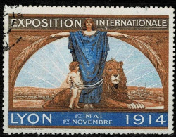 Vignette Exposition Internationale LYON 1er Mai 1er Novembre 1914 - Tourism (Labels)