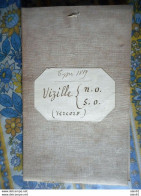 CARTE TOPOGRAPHIQUE ENTOILEE Datée 1889 VIZILLE VERCORS Format 46.5 Par 57.5 Cm - Cartes Topographiques