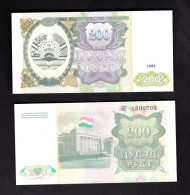 TAGIKISTAN 200 RUBLI 1994 PIK 7 FDS - Tayikistán