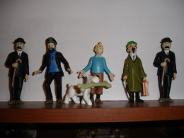 Lot De 6 Figurines De Tintin En Parfait état. Hauteur Environ 8 Cm Sauf Milou. - Tim & Struppi