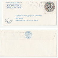 1974 GEOGRAPHY National Geographic Soc MEXICO To Nat Geographic Soc USA COVER Flag Stamps - Géographie