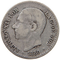 SPAIN 50 CENTIMOS 1880 Alfonso XII. (1874–1885) #c058 0167 - Autres & Non Classés