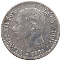 SPAIN 50 CENTIMOS 1880 Alfonso XII. (1874–1885) #c019 0055 - Otros & Sin Clasificación