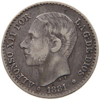 SPAIN 50 CENTAVOS 1881 Alfonso XII. (1874–1885) #c019 0061 - Sonstige & Ohne Zuordnung