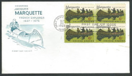 1968 USA FDC MARQUETTE QUARTINA NO TIMBRO ARRIVO - V - 1961-1970