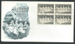 1970 USA FDC STONE MOUNTAIN MEMORIAL QUARTINA TIMBRO ARRIVO - V - 1961-1970