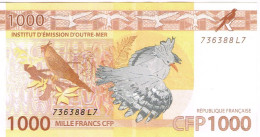 L7 Nouvelle Caledonie Caledonia Billet Banque Monnaie Banknote IEOM 1000 F Cagou Perruche Tortue Turtle Mint UNC - Territori Francesi Del Pacifico (1992-...)