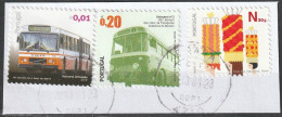 Portugal, 2010 - Transportes Colectivos, €0,01 + €0,20 -|- Postmark - Braga // Mundifil - 3919 + 3798 +  .  Fragment - Usati