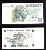 TUNISIA 5 DINARS 1993   PIK  86 BB - Tunisia