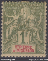TIMBRE ST PIERRE & MIQUELON TYPE GROUPE N° 71 NEUF * GOMME AVEC CHARNIERE - Nuevos