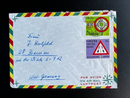 GHANA 1974 AIR MAIL LETTER ACCRA TO BREMEN 04-08-1974 - Ghana (1957-...)