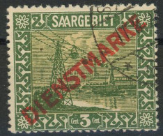 SAAR DIENSTMARKEN 1922 Michel Nummer 1I Gestempelt - Oficiales