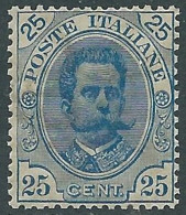 1891-96 REGNO UMBERTO I 25 CENT LUSSO MNH ** - RB15 - Neufs