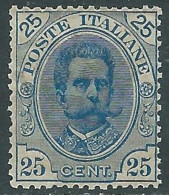 1891-96 REGNO UMBERTO I 25 CENT MNH ** - RB6-2 - Ungebraucht