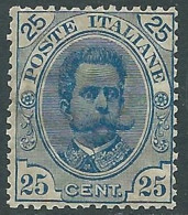 1891-96 REGNO UMBERTO I 25 CENT MNH ** - RB6-7 - Mint/hinged