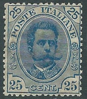 1891-96 REGNO UMBERTO I 25 CENT MNH ** - RB6-7 - Nuovi