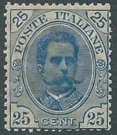 1891-96 REGNO UMBERTO I 25 CENT MNH ** - RB8-2 - Nuovi