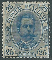 1891-96 REGNO UMBERTO I 25 CENT MNH ** - RB8-5 - Neufs