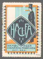HACIFA GERMANY Hamburg Tobacco Cigarettes Cigarette FACTORY INDUSTRY Advertising Label Vignette Cinderella - Tabac