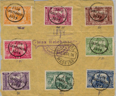1894 PORTUGAL , YV. 96 / 103 - 5º CENT. NACIMIENTO DOM HENRIQUE EL NAVEGANTE SOBRE FRAGMENTO , MAT. CENTENARIO - Cartas & Documentos