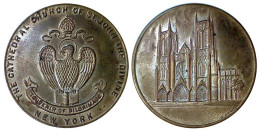 01046 SOUVENIR MEDAL CATHEDRAL CHURCH OF ST. JOHN THE DIVINE, NEW YORK - Altri & Non Classificati