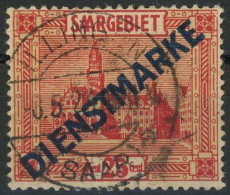 SAAR DIENSTMARKEN 1923 Michel Nummer 14I Gestempelt - Dienstzegels