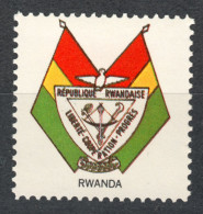 Rwanda / FLAG / COAT OF ARMS 1965 USA H E Harris Philately Boston USA LABEL CINDERELLA VIGNETTE - Sonstige & Ohne Zuordnung