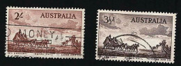 1955 Pioneers  Michel AU 254 - 255 Stamp Number AU 281 - 282 Yvert Et Tellier AU 220 - 221 Used - Gebruikt