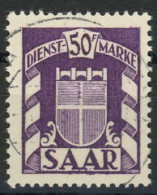 SAAR DIENSTMARKEN 1949 Michel Nummer 43 Gestempelt - Dienstmarken