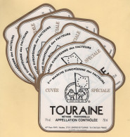 Touraine - Lot De 6 Etiquettes Neuves - Gagny 1995 - 6e Marche Europeenne Des Facteurs - Cuvee Speciale - Andere & Zonder Classificatie