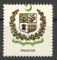 Pakistan / Cotton Tea Jasmine  / COAT OF ARMS 1965 USA H E Harris Philately Boston USA LABEL CINDERELLA VIGNETTE - Pakistan
