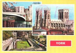 YORK, MULTIPLE VIEWS, ARCHITECTURE, BRIDGE, GARDEN, CARS, YORK MINSTER, CITY WALLS, UNITED KINGDOM - York