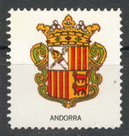 Andorra / Crown / COAT OF ARMS 1965 USA Harris Philately Boston USA LABEL CINDERELLA VIGNETTE - Other & Unclassified