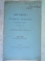 Archivio Storico Italiano Necrologia Achille Coen Con Autografo Alberto Olivetti 1923 Regia Deputazione Di Storia Patria - Geschiedenis, Biografie, Filosofie