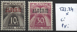 ALGERIE FRANCAISE TAXES 33-34 * Côte 1 € - Timbres-taxe