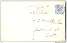 _3pk406: N° 854: TIELT EUROPAFEESTEN TIELT JAARLIJKS 2e WEEK-END JULI > Tielet  27 XII 1965 - 1951-1975 Heraldic Lion