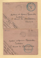 Poitiers - Vienne - 1945 - 2 Lettres En FM - Oorlog 1939-45