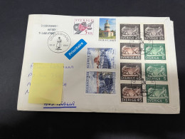 12-11-2023 (2 V 4) Sweden Letter Posted To Australia 1968 (with Many Stamps) 19x12,5 Cm - Storia Postale