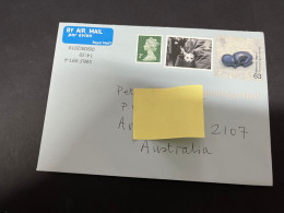 12-11-2023 (2 V 4) Great Britain (UK) Letter Posted To Australia (2019) 3 Stamps (no Postmark!) - Storia Postale
