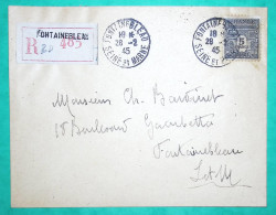 N°628 5F ARC DE TRIOMPHE SEUL SUR LETTRE RECOMMANDE FONTAINEBLEAU DERNIER JOUR DU TARIF 1945 LETTRE COVER FRANCE - 1944-45 Arco Di Trionfo