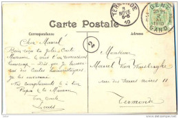 _B731: Perfo: F.B. Op N°83-tab: GAND: Le Palais De Justice:3E GENT 3E  2  XI 1910  GAND> Verstuurd > Termonde 3 NOVE 10 - 1909-34